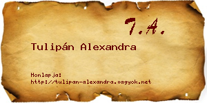 Tulipán Alexandra névjegykártya